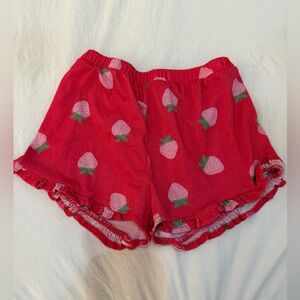Beaufort Bonnet Company Strawberry Print Red Kids Shorts